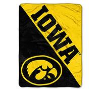 Northwest NCAA Iowa Hawkeyes NCAA Halftone 46 "por 60 Micro Manta de Tejido Raschel, Negro, 46" x 60 "