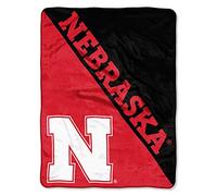 Northwest NCAA Nebraska Cornhuskers NCAA Halftone 46 "por 60 Micro Manta de Tejido Raschel, Scarlet, 46" x 60 "