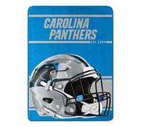 Northwest NFL Carolina Panthers - Manta enrollada con diseño de Micro Raschel Run, Colores del Equipo, Talla única (1NFL059050018RET)