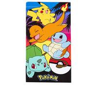 Northwest, Pokémon, Toalla de Playa Suave y Absorbente de Pikachu, Charmander, Squirtle y Bulbasaur, de 76 x 152 cm, Sunset Pokemon