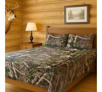 Northwest Realtree Xtra Green Camo Juego de sábanas Queen de 4 Piezas
