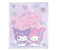 Northwest Sanrio My Melody and Kuromi - Manta de Seda al Tacto, 50 x 60 Pulgadas, Color Pastel