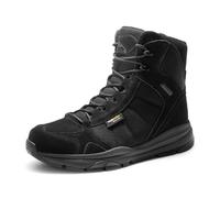 NORTIV 8 Botas de Tácticas Militares Impermeables para Hombre Botas de Combate para Moto Trekking con Suela Antideslizante Ligero,Size 39,Todo Negro,SNMT222M