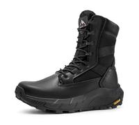 NORTIV 8 Botas de Tácticas Militares para Hombre con Cremallera Lateral Botas Policiales de Combate de Motocicleta,Size 44.5,Negro,SNMT242M