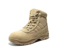 NORTIV 8 Botas de Trabajo Tácticas Militares Impermeable para Hombre Botas de Combate de Motocicleta Policiales con Plantilla Acolchada,Size 44.5,Arena