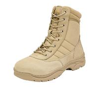 NORTIV 8 Botas de Trabajo Tácticas Militares para Hombre con Cremallera Lateral Botas de Combate de Motocicleta Arena Trooper Talla 48EU/14US