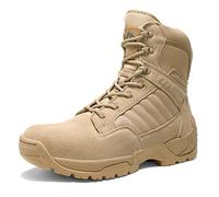 NORTIV 8 Botas de Trabajo Tácticas Militares para Hombre con Cremallera Lateral Botas de Combate de Motocicleta Desert,Size 41.5,Arena,Desert