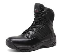 NORTIV 8 Botas de Trabajo Tácticas Militares para Hombre con Cremallera Lateral Botas de Combate de Motocicleta Desert,Size 47W,Negro,Desert-W