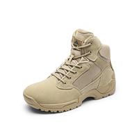 NORTIV 8 Botas Tácticas de Militares Hombre Botas de Combate de Motocicleta Senderismo Transpirable Cómodo Zapatillas ALLOY,Size 44.5,Arena,ALLOY