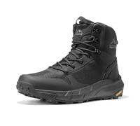 NORTIV 8 Botas tácticas militares ligeras y cómodas para el trabajo, todo el día, con cremallera lateral, para motocicleta, combate, senderismo, Metrostrike (8-9 pulgadas), Negro, 41 EU