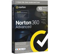 Norton 360 Advanced - Protección Premium de Identidad y VPN | 1 Año, 10 Dispositivos
