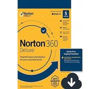 Norton 360 Deluxe + 50 GB Cloud Storage (5 Devices, 1 Year) - NortonLifeLock Key - EUROPE