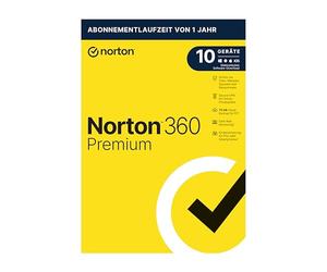 Norton 360 Premium 2021 | 10 Geräte | Antivirus | Unlimited Secure VPN & Passwort-Manager | 1 Jahr | PC/Mac/Android/iOS | Aktivierungscode in Originalverpackung
