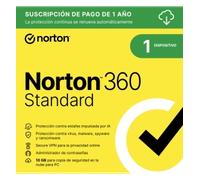 Norton 360 Standard | 1 dispositivo | 1 año | 10 GB de almacenamiento en la nube (Norton 360 Estándar)