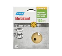 Norton 49221 12,7 cm 8 agujeros grano gancho y bucle discos, 25-Pack por Norton Co.