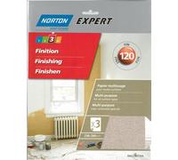 Norton Expert - Hojas de lija (para todas superficies, 230 x 280 mm, grano 120, 3 unidades)
