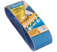 Norton - Bandas de lija (75 x 533 mm, grano 80, 6 unidades)