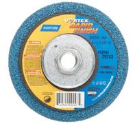 Norton Bear-Tex Depressed Center Vortex Acabado rpido Unificado Rueda abrasiva no tejida Tipo 27 4-1/2 """" Dimetro 5/8 """"-11 arbitero 5am (paque