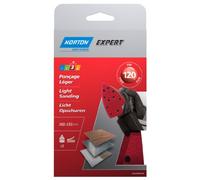 Norton Expert H216 - Hojas de lija perforadas triangulares (con velcro, 105 x 175 mm, grano 120, 5 unidades)