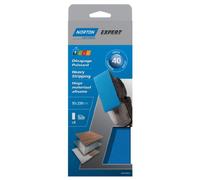 Norton Expert - Juego de 8 hojas de lija no perforadas (93 x 230 mm, grano 40)