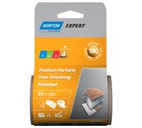 Norton Expert Norgrip - Rollo de papel de lija (93 mm x 5 m, grano 180)
