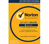 Norton Security Deluxe - 5 Device - 1 Year - Norton Key GLOBAL