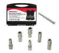 NORTOOLS 6 piezas Weldon Shank HSS Cortadores anulares con juego de pasadores piloto