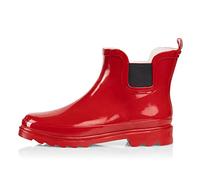 NORTY - Botas de lluvia para mujer, impermeables, para invierno, primavera, jardín, Rojo (Rojo), 40 EU