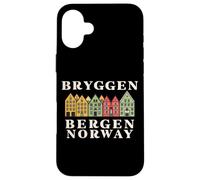Noruega Bergen Bryggen Arquitectura Noruega Oslo Retro Carcasa para iPhone 16 Plus