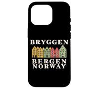 Noruega Bergen Bryggen Arquitectura Noruega Oslo Retro Carcasa para iPhone 16 Pro