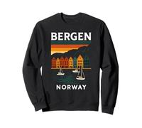 Noruega Bergen Bryggen Arquitectura Noruega Oslo Retro Sudadera