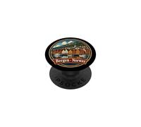 Noruega Bergen Souvenir Bergen PopSockets PopGrip Adhesivo
