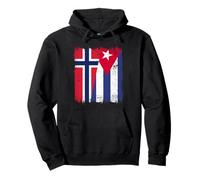 Noruega Cuba Media Bandera Herencia Cubana Noruega Sudadera con Capucha