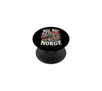 Noruega Divertido Mapache Vikingo con Hacha Guerrera Nordic Longship PopSockets PopGrip Adhesivo