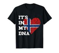 Noruega Está En Mi ADN Raíces Noruegas Corazón Bandera Noruega Camiseta