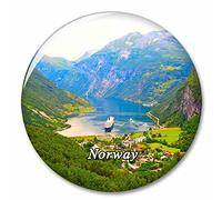 Noruega Fiordo de Geiranger Imán de Nevera, imánes Decorativo, abridor de Botellas, Ciudad turística, Viaje, colección de Recuerdos, Regalo, Pegatina Fuerte para Nevera