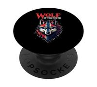 Noruega Lobo Del Norte Escandinavo PopSockets PopGrip Adhesivo