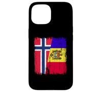 Noruega Moldavia Media Bandera Noruega Moldova Heritage Carcasa para iPhone 15