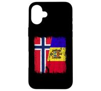 Noruega Moldavia Media Bandera Noruega Moldova Heritage Carcasa para iPhone 16 Plus