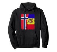 Noruega Moldavia Media Bandera Noruega Moldova Heritage Sudadera con Capucha