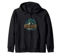 Noruega Orgullo Norse Ship Noruego Vela Escandinavia Norge Sudadera con Capucha
