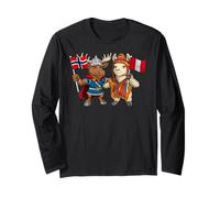 Noruega Perú Raíces Bandera Noruega Orgulloso Patrimonio Manga Larga
