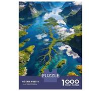 Noruega Puzzle 1000 Piezas Cartón Puzzle Grande Adulto Difícil Fiordos noruegos Educa Rompecabezas Familiar 70x50cm/1000pcs