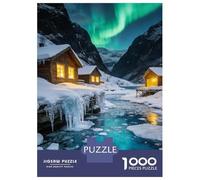 Noruega Puzzle 1000 Piezas Cartón Puzzle Grande Adulto Difícil Fiordos noruegos Puzzle Familiar Navidad 70x50cm/1000pcs