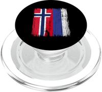 Noruega Rusia Media Bandera Noruega Rusa Jersey PopSockets PopGrip para MagSafe