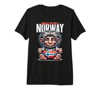 Noruega Troll Escandinavo Bonito Viaje Cultura Fantástica Camiseta Premium