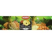 Norvi - Piña natural - en rodajas en su jugo, 137 g x 3 - [Pack de 4]