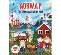 Norway Coloring Book for kids with facts