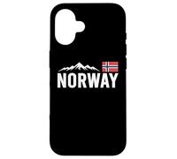 Norway Flag, Outdoor Travel, Ice Hockey Team Mountain Carcasa para iPhone 16