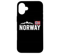 Norway Flag, Outdoor Travel, Ice Hockey Team Mountain Carcasa para iPhone 16 Plus